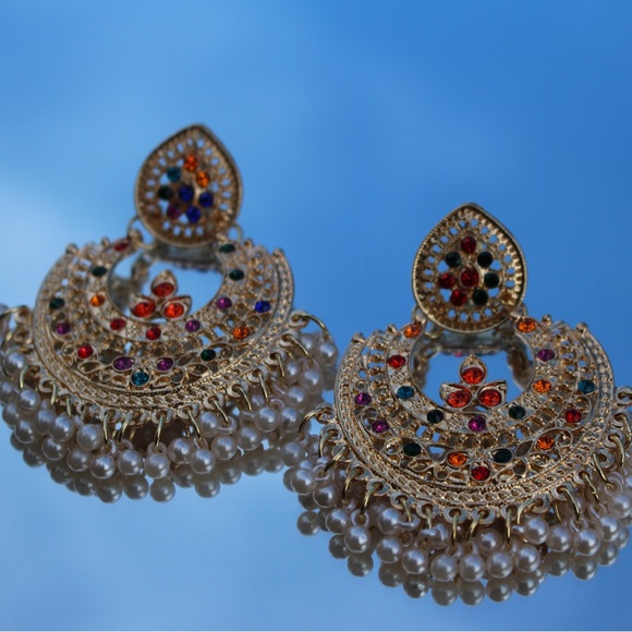 Multicolour Indian Earrings - Picture 1 of 1